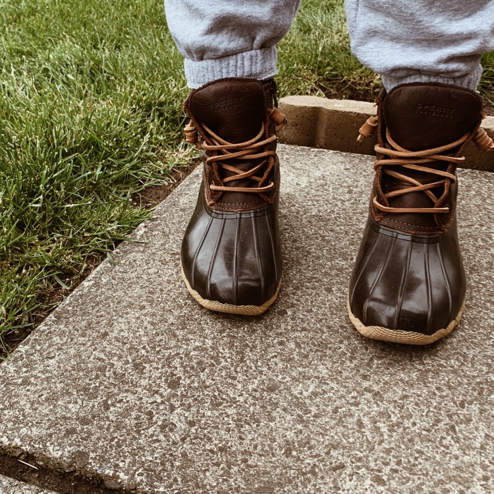 Brown Sperry Rain Boots